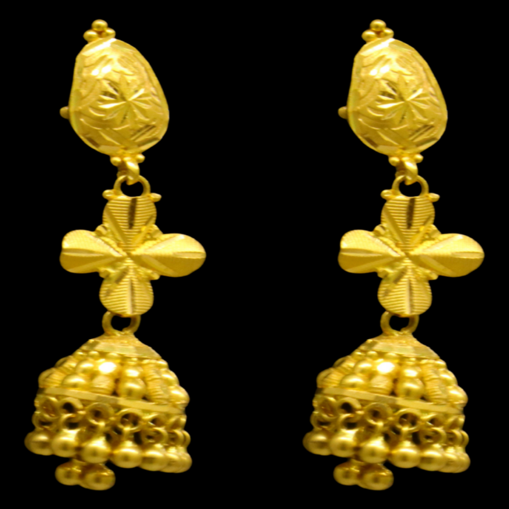 22K Gold Stud Earrings - SW24865